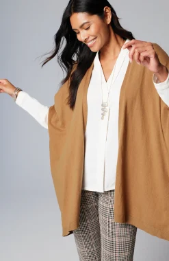 Luxe Rib-Trimmed Knit Ruana