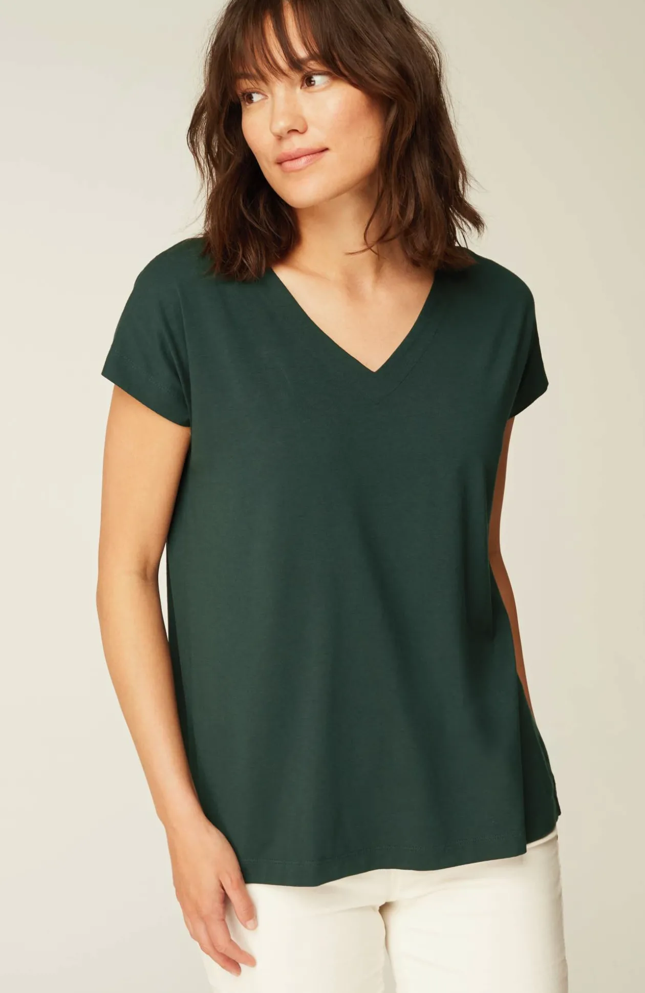 Luxe Supima® Pleat-Back Tee