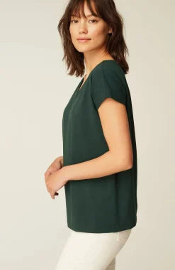 Luxe Supima® Pleat-Back Tee