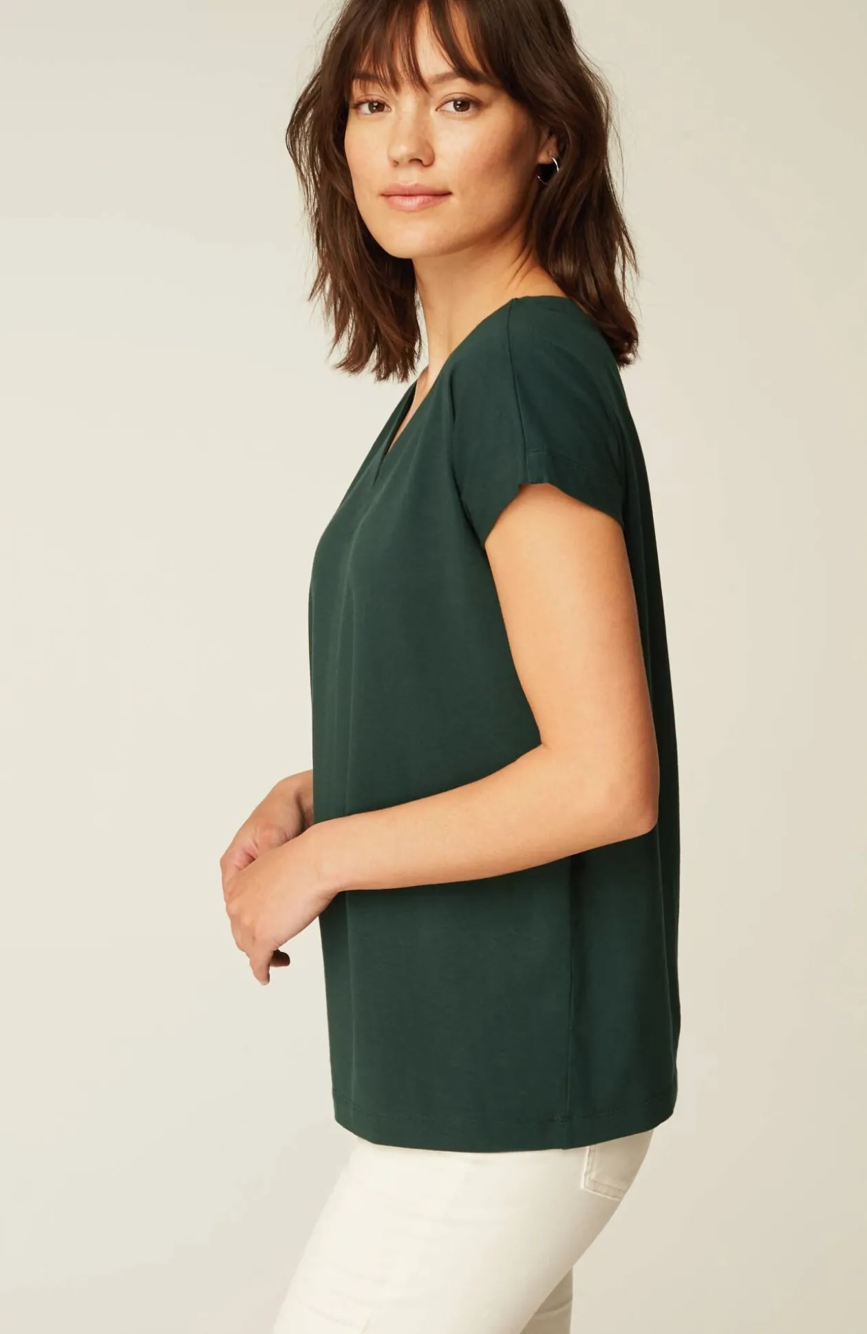 Luxe Supima® Pleat-Back Tee