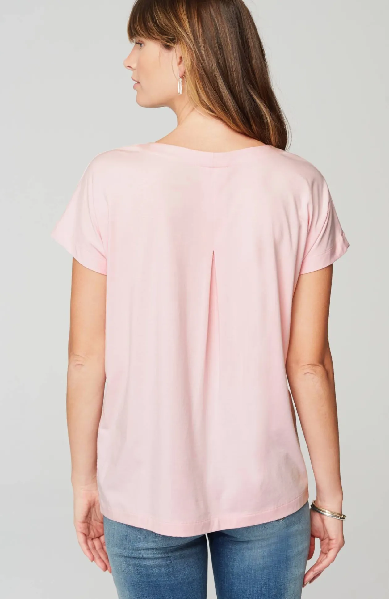 Luxe Supima® Pleat-Back Tee