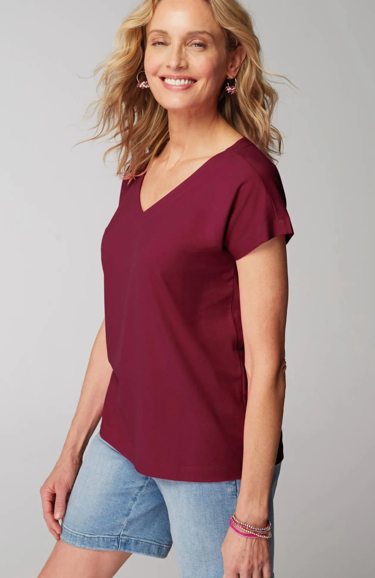 Luxe Supima® Pleat-Back Tee