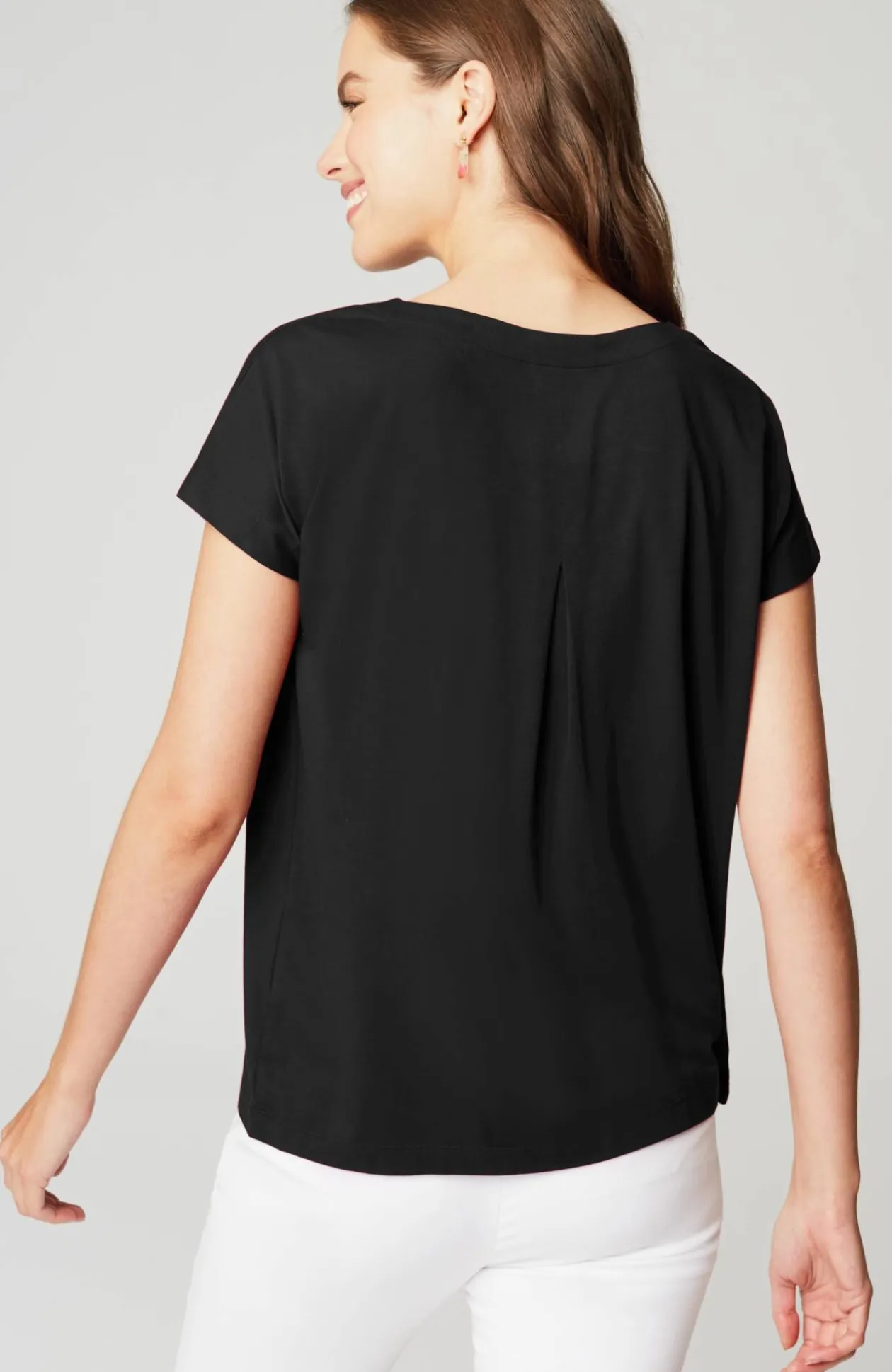 Luxe Supima® Pleat-Back Tee