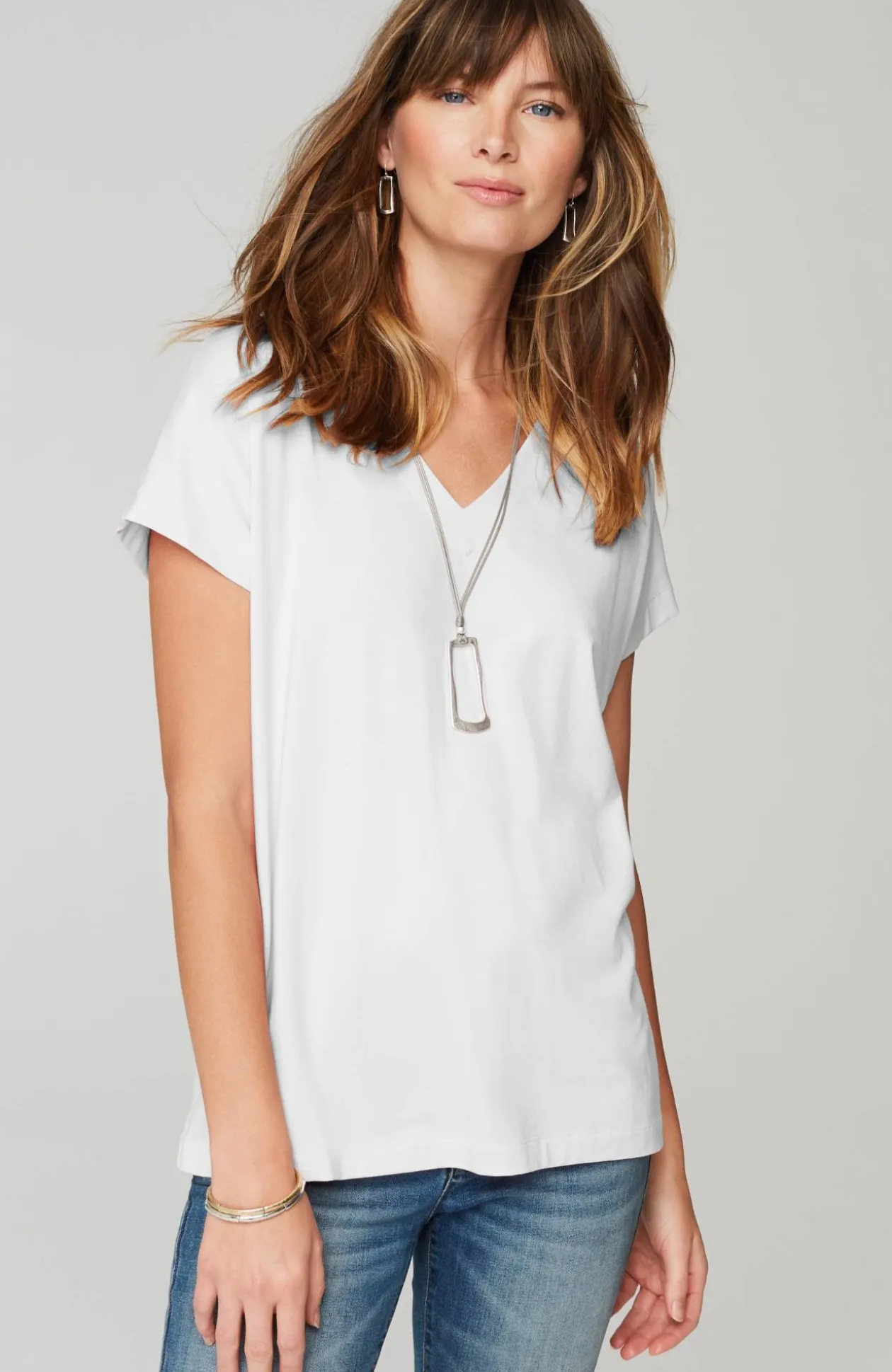 Luxe Supima® Pleat-Back Tee