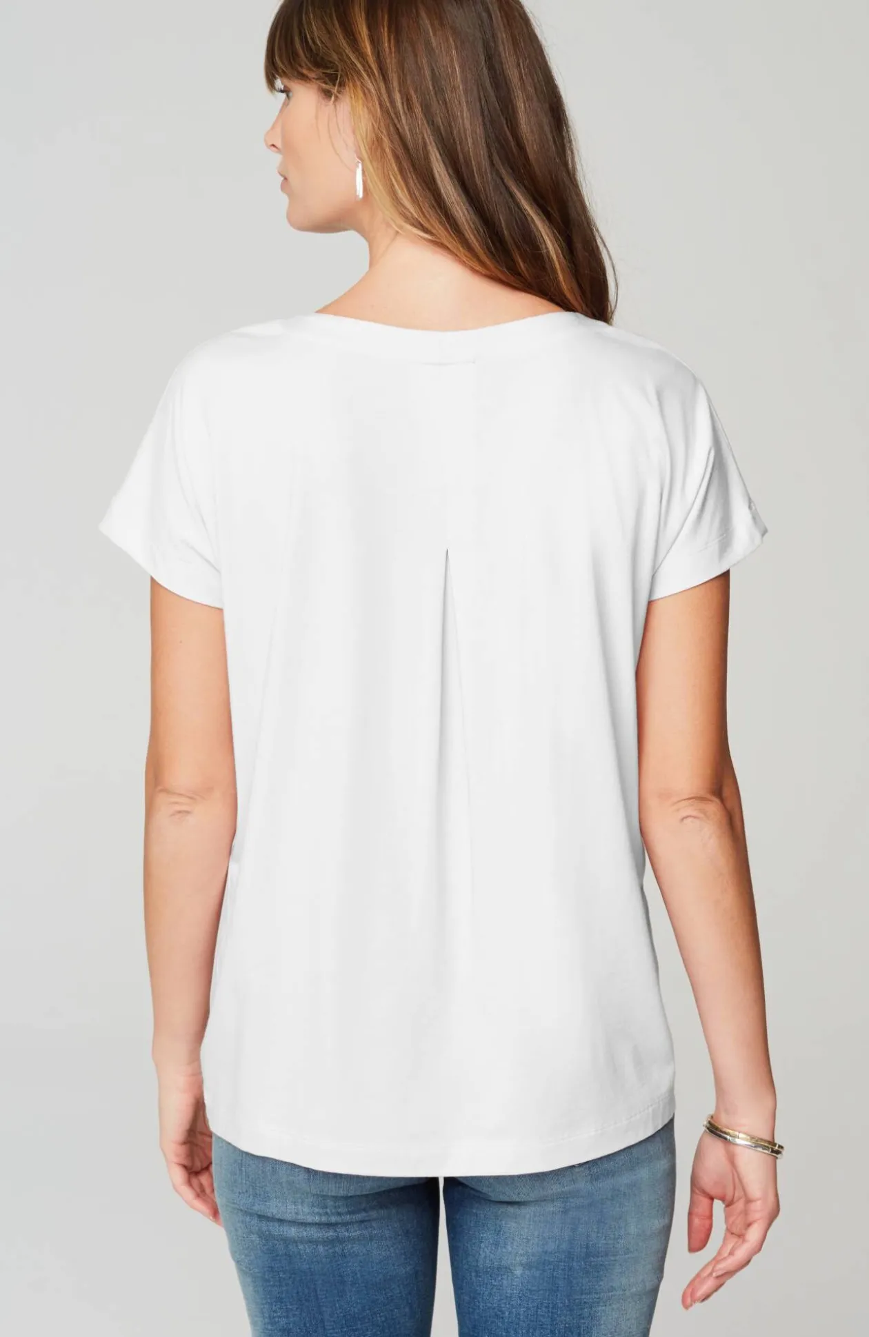 Luxe Supima® Pleat-Back Tee