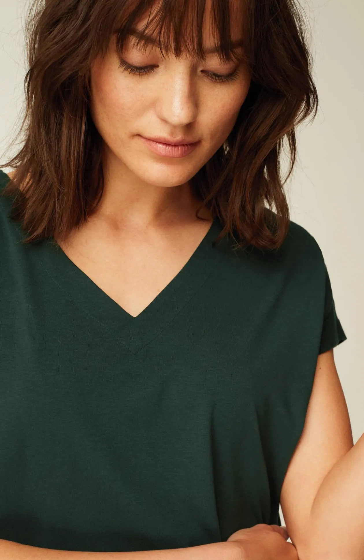 Luxe Supima® Pleat-Back Tee