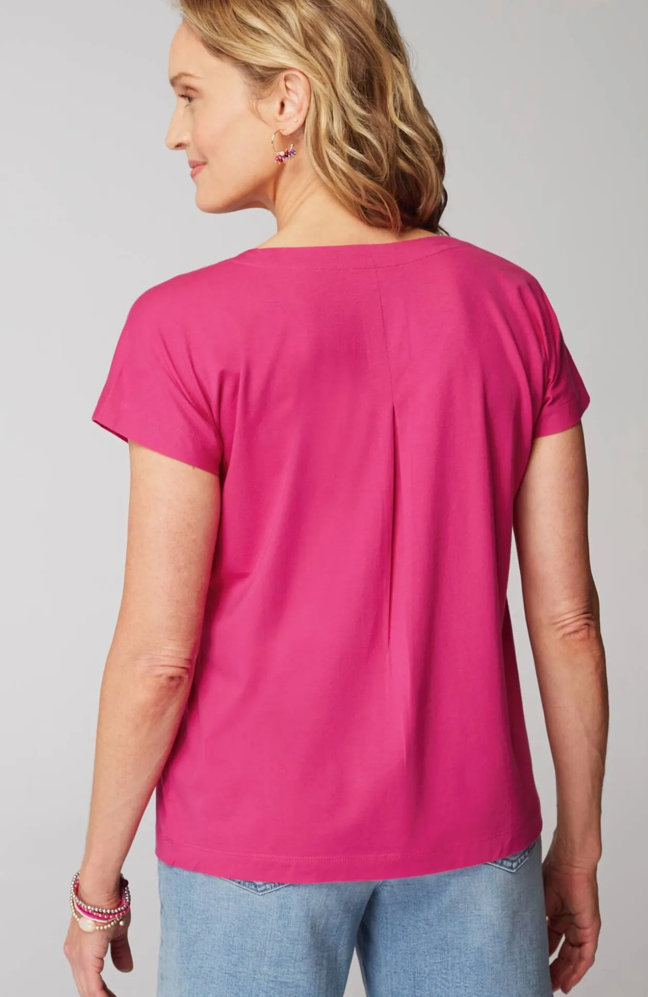 Luxe Supima® Pleat-Back Tee