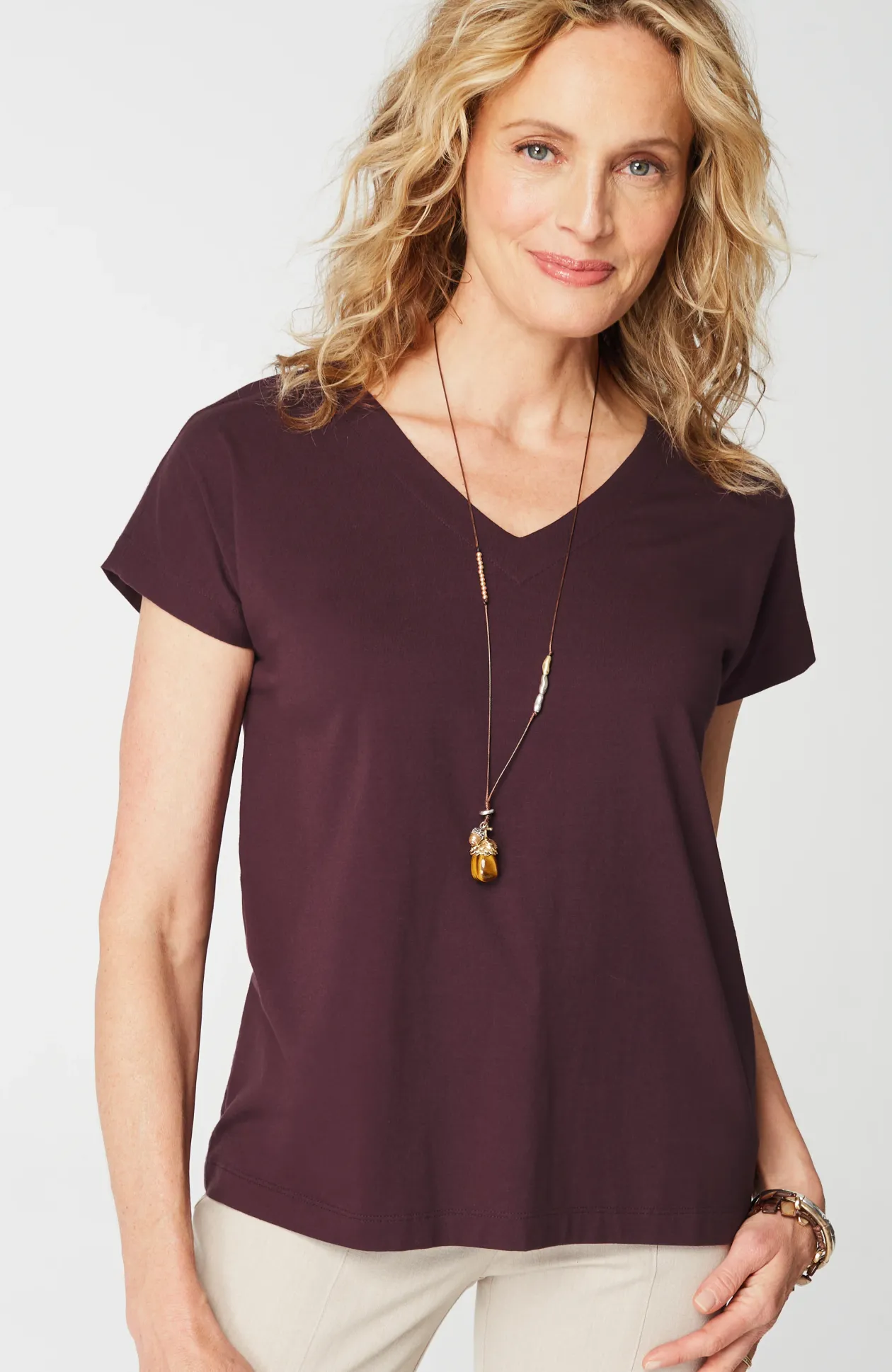 Luxe Supima® Pleat-Back Tee
