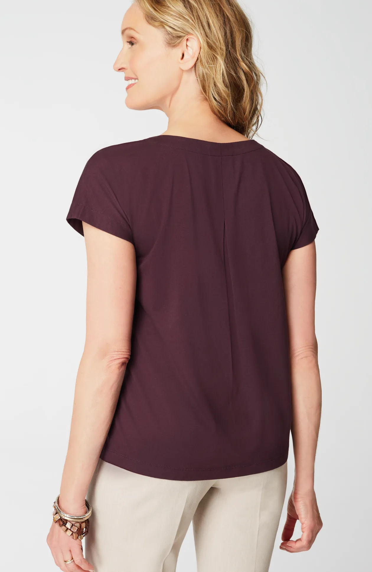 Luxe Supima® Pleat-Back Tee
