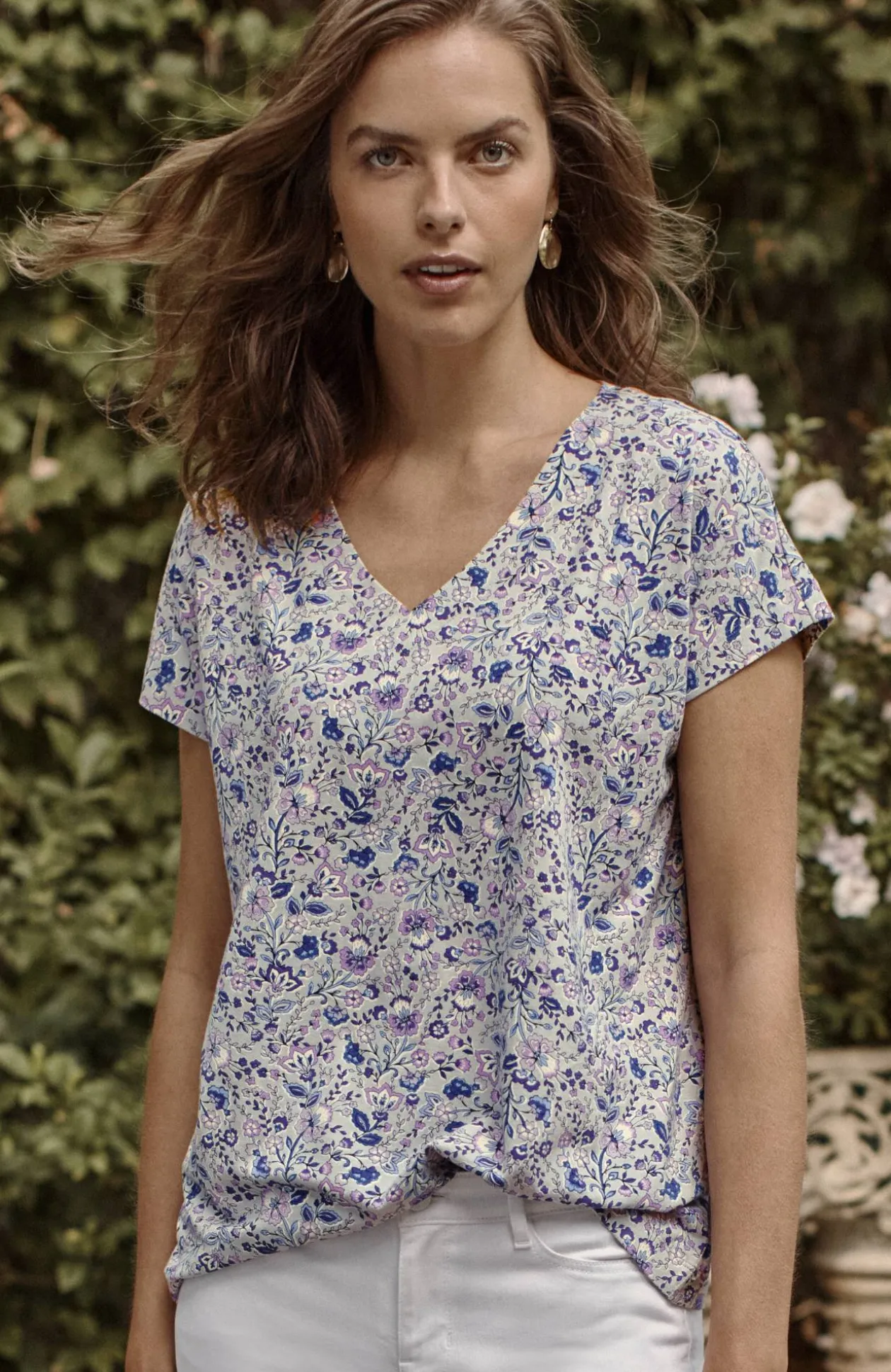 Luxe Supima® Pleat-Back Tee
