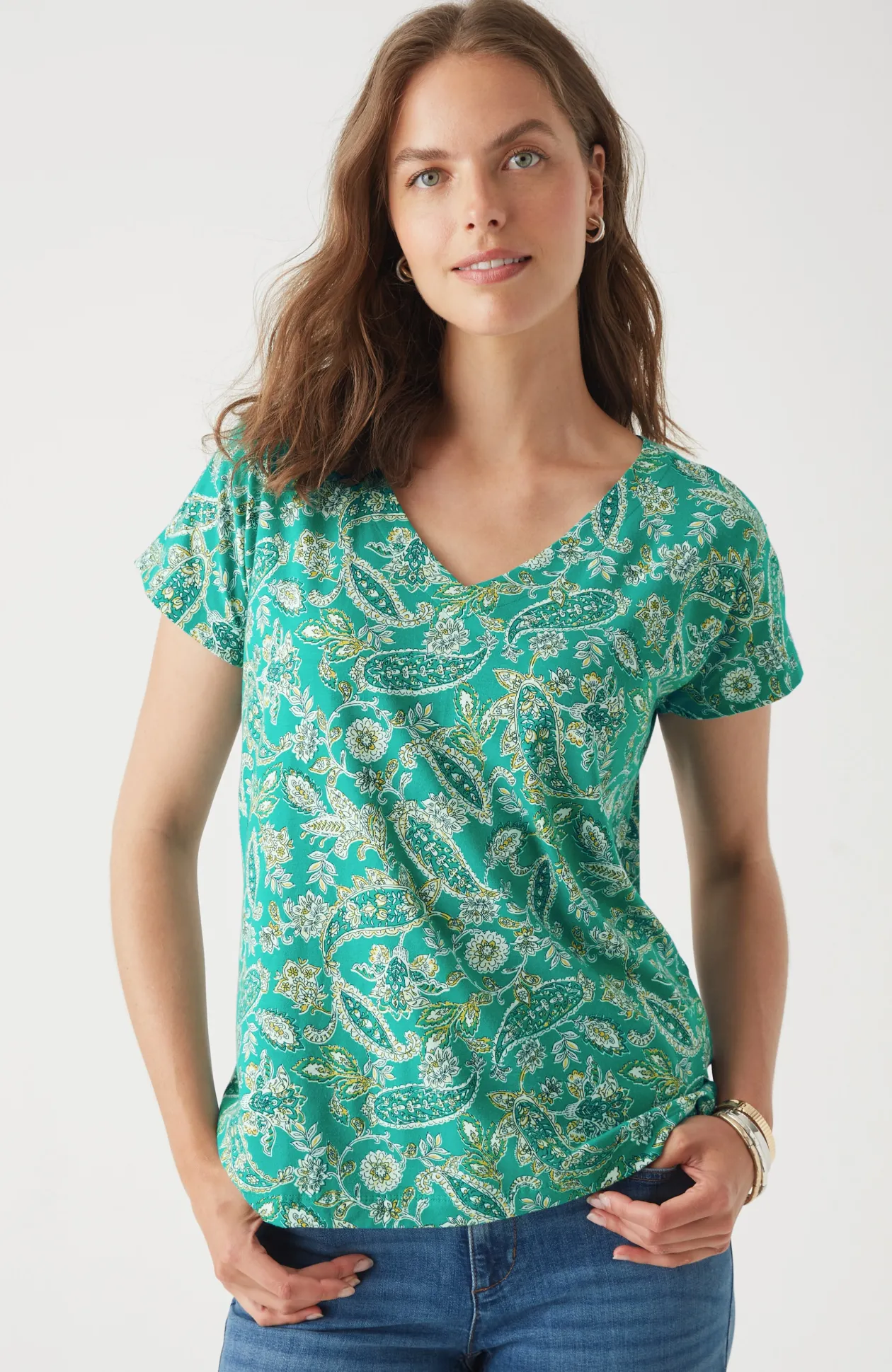 Luxe Supima® Pleat-Back Tee