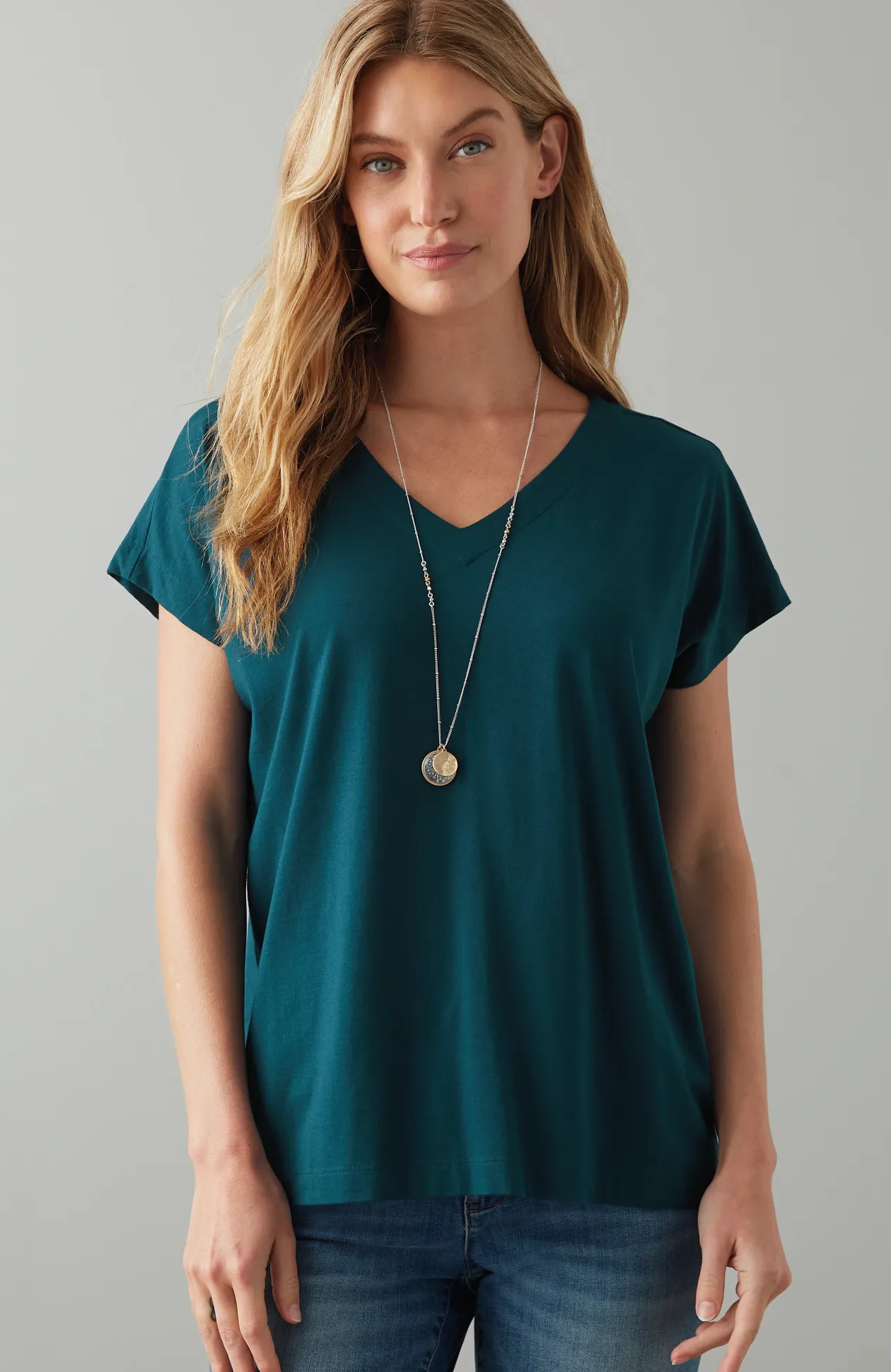 Luxe Supima® Pleat-Back Tee