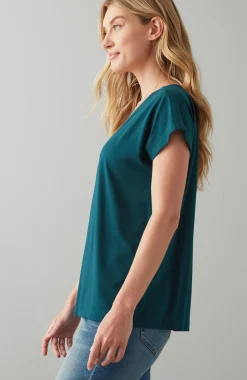 Luxe Supima® Pleat-Back Tee