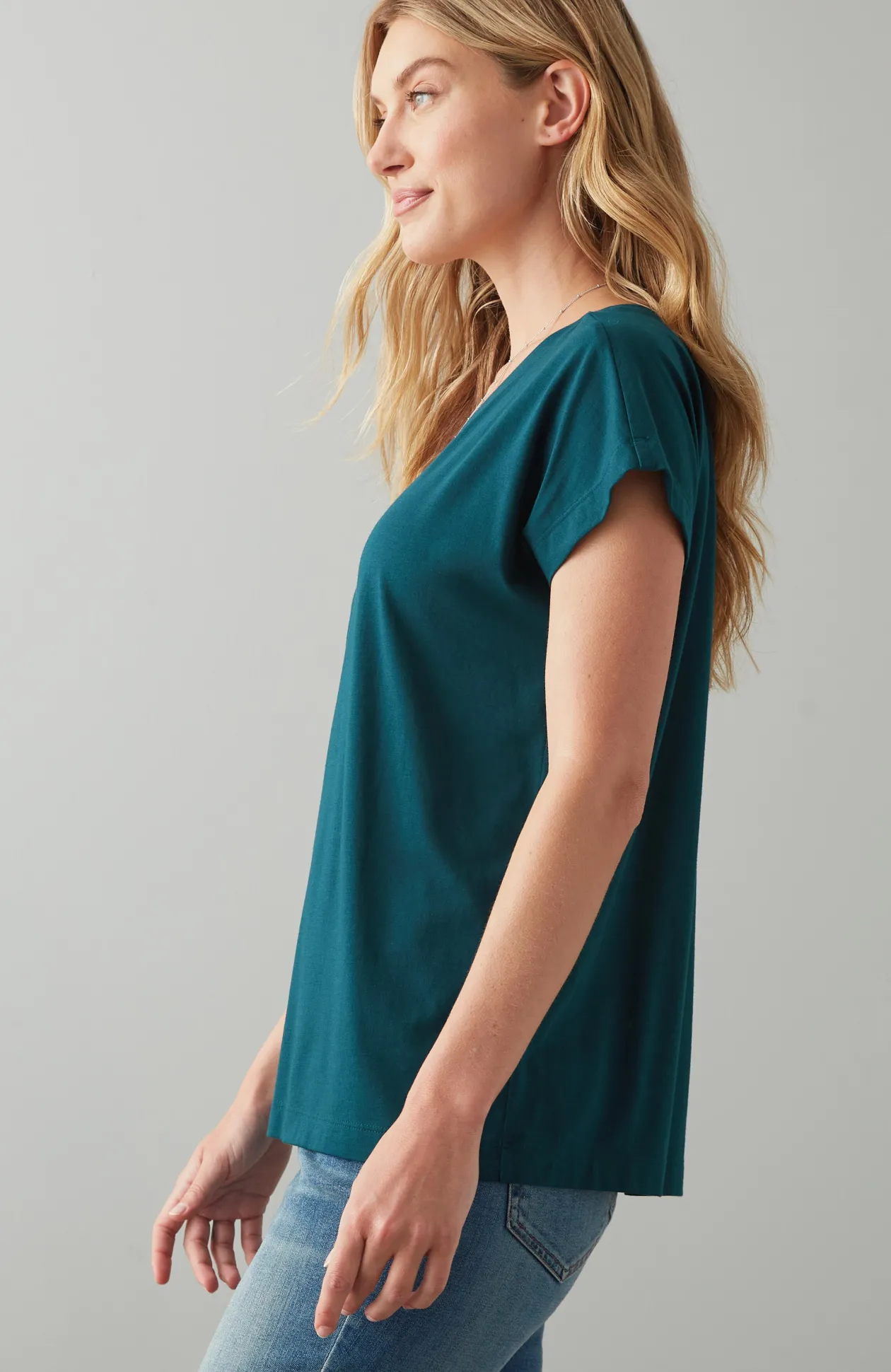 Luxe Supima® Pleat-Back Tee