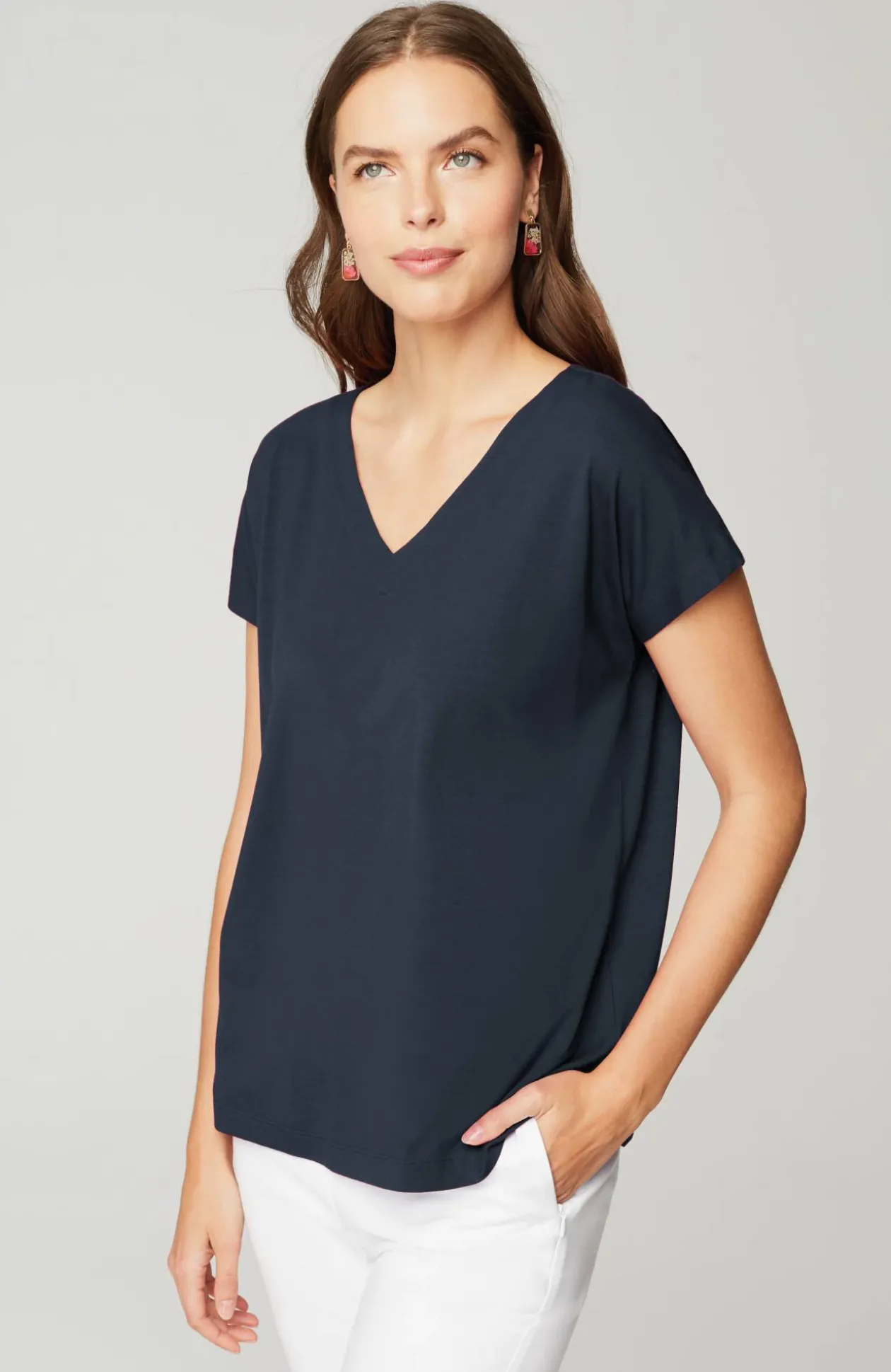 Luxe Supima® Pleat-Back Tee