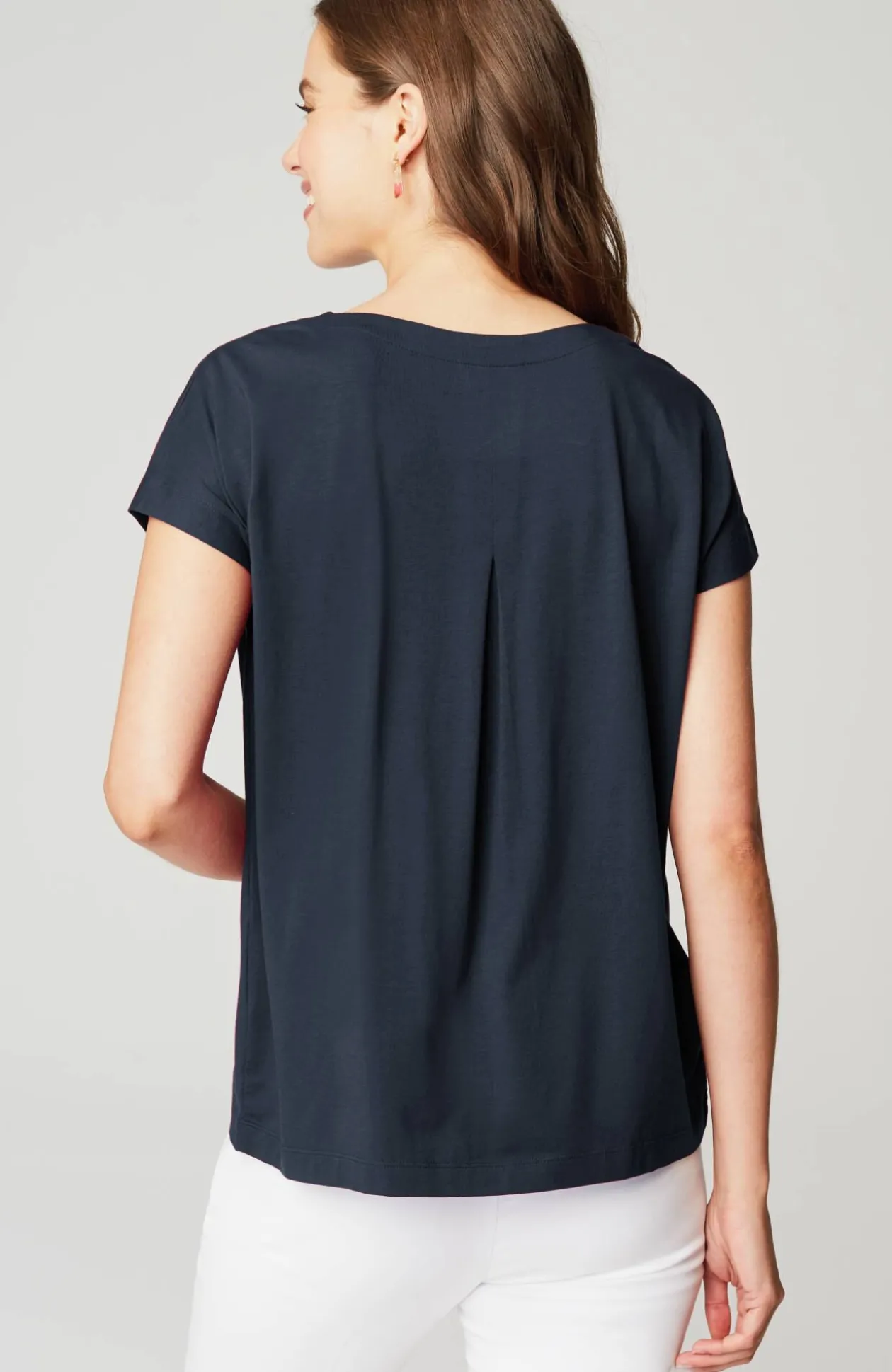 Luxe Supima® Pleat-Back Tee