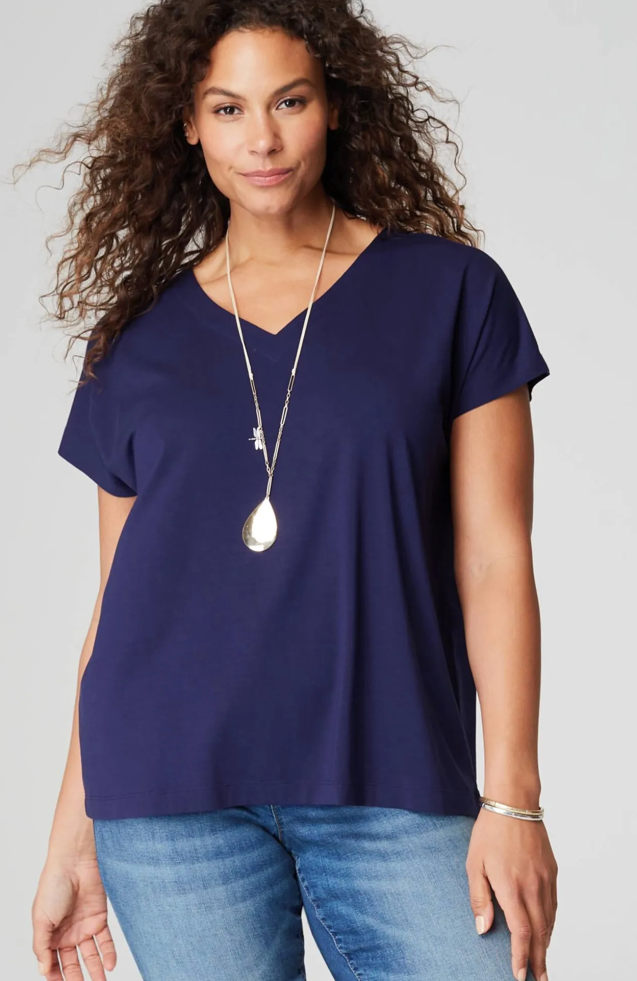 Luxe Supima® Pleat-Back Tee