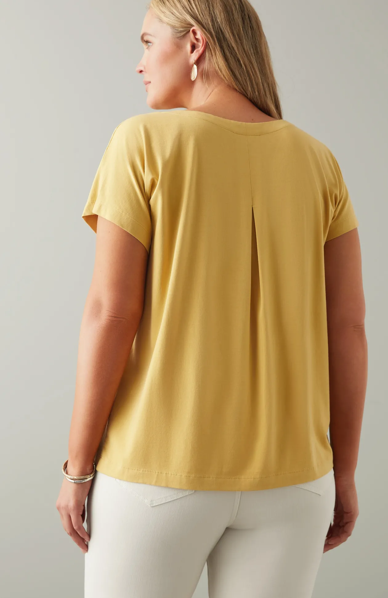 Luxe Supima® Pleat-Back Tee
