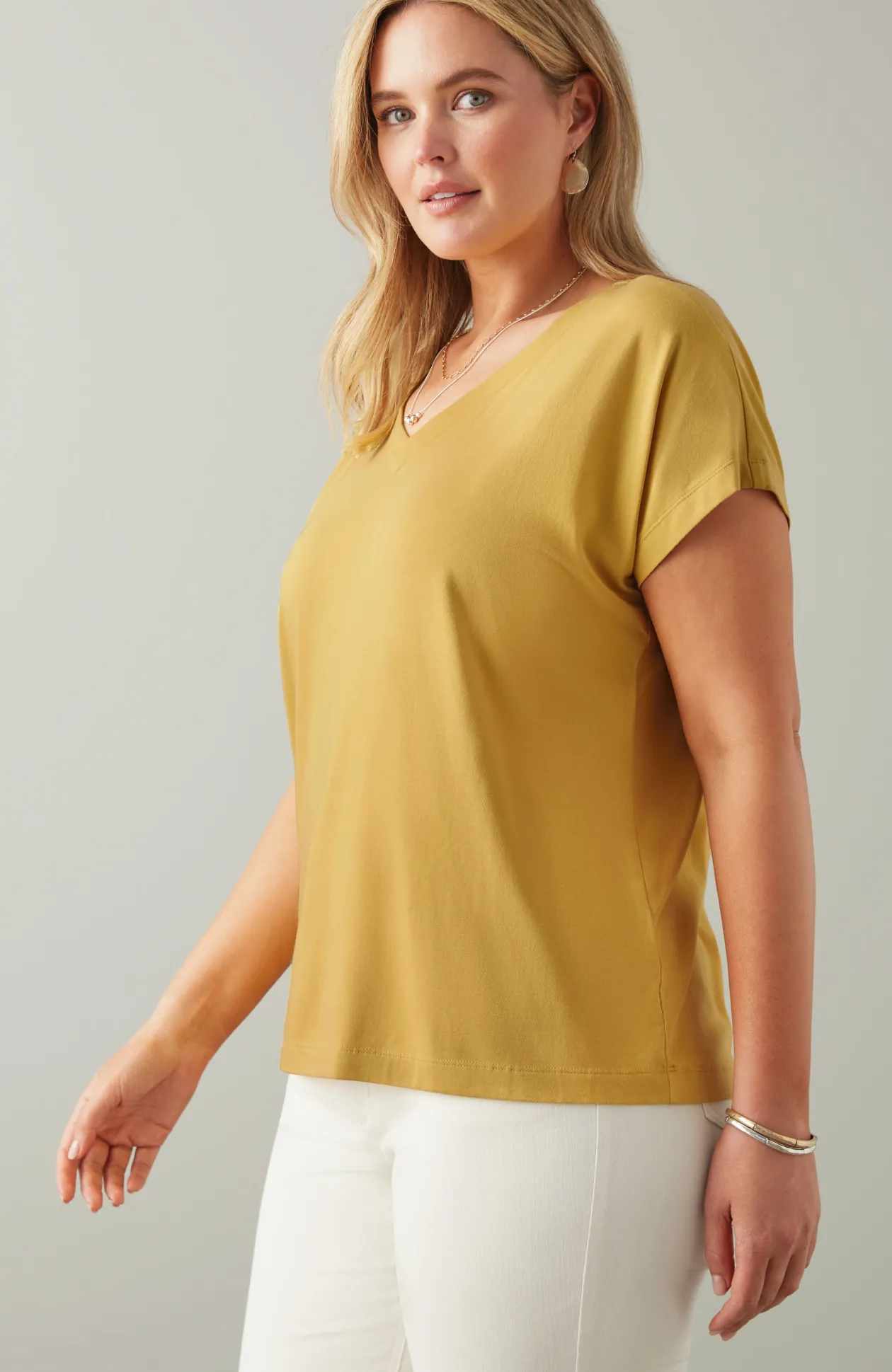 Luxe Supima® Pleat-Back Tee