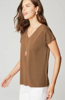 Luxe Supima® Pleat-Back Tee