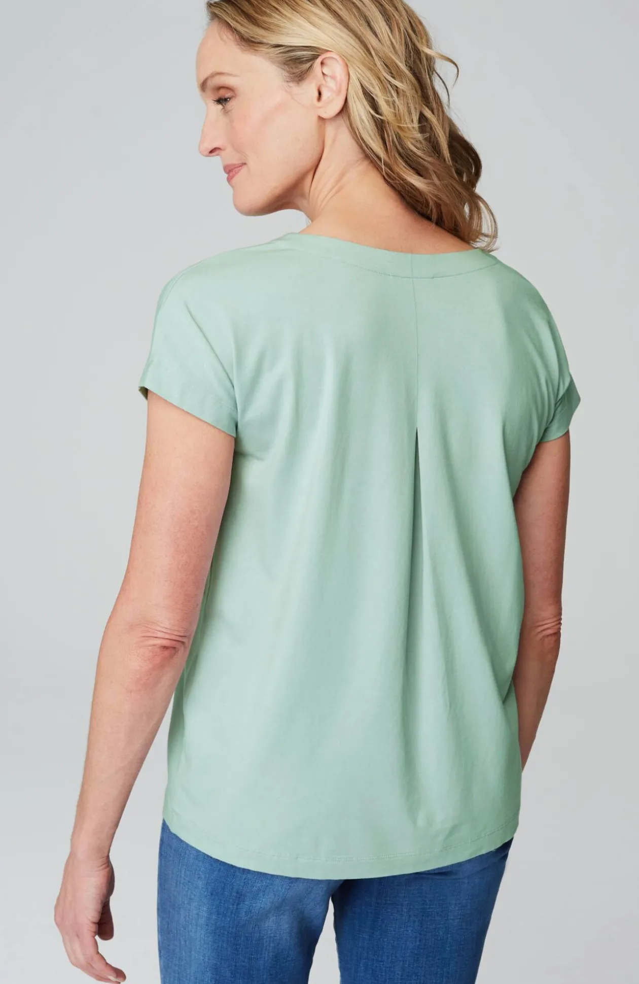 Luxe Supima® Pleat-Back Tee
