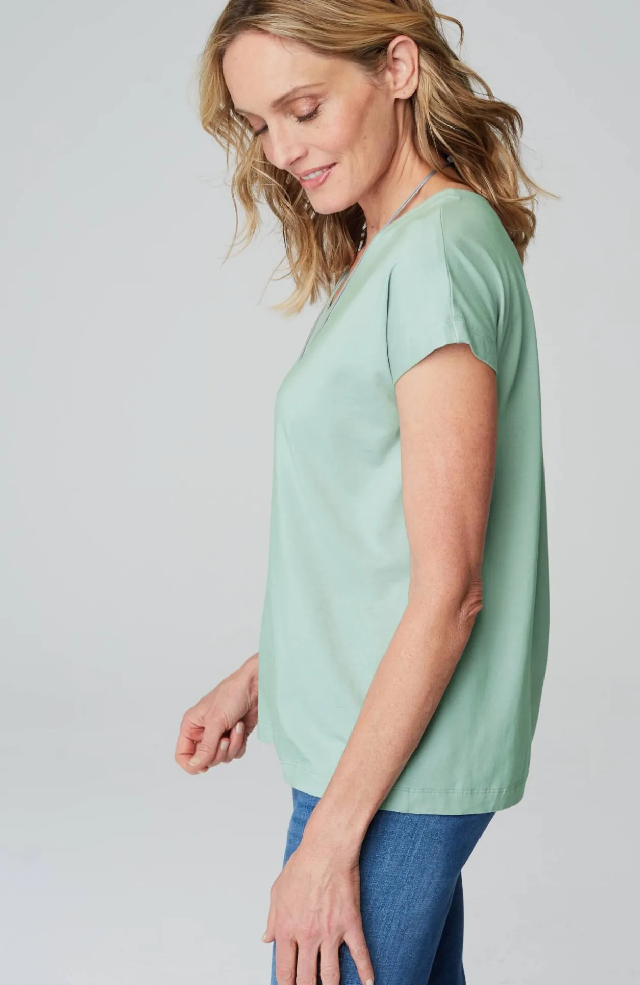 Luxe Supima® Pleat-Back Tee