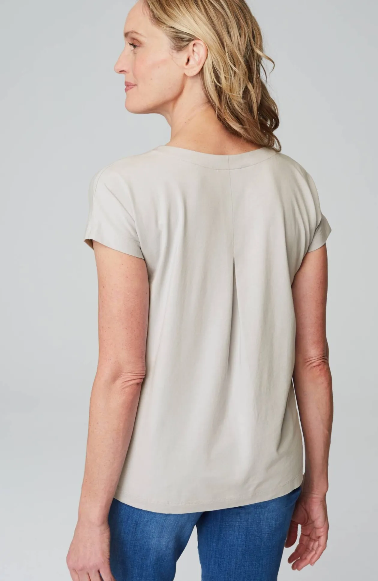 Luxe Supima® Pleat-Back Tee