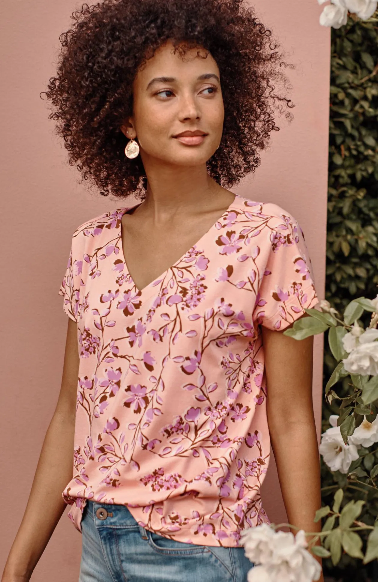 Luxe Supima® Pleat-Back Tee