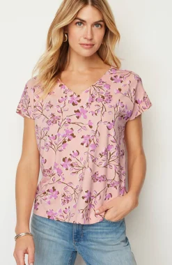 Luxe Supima® Pleat-Back Tee
