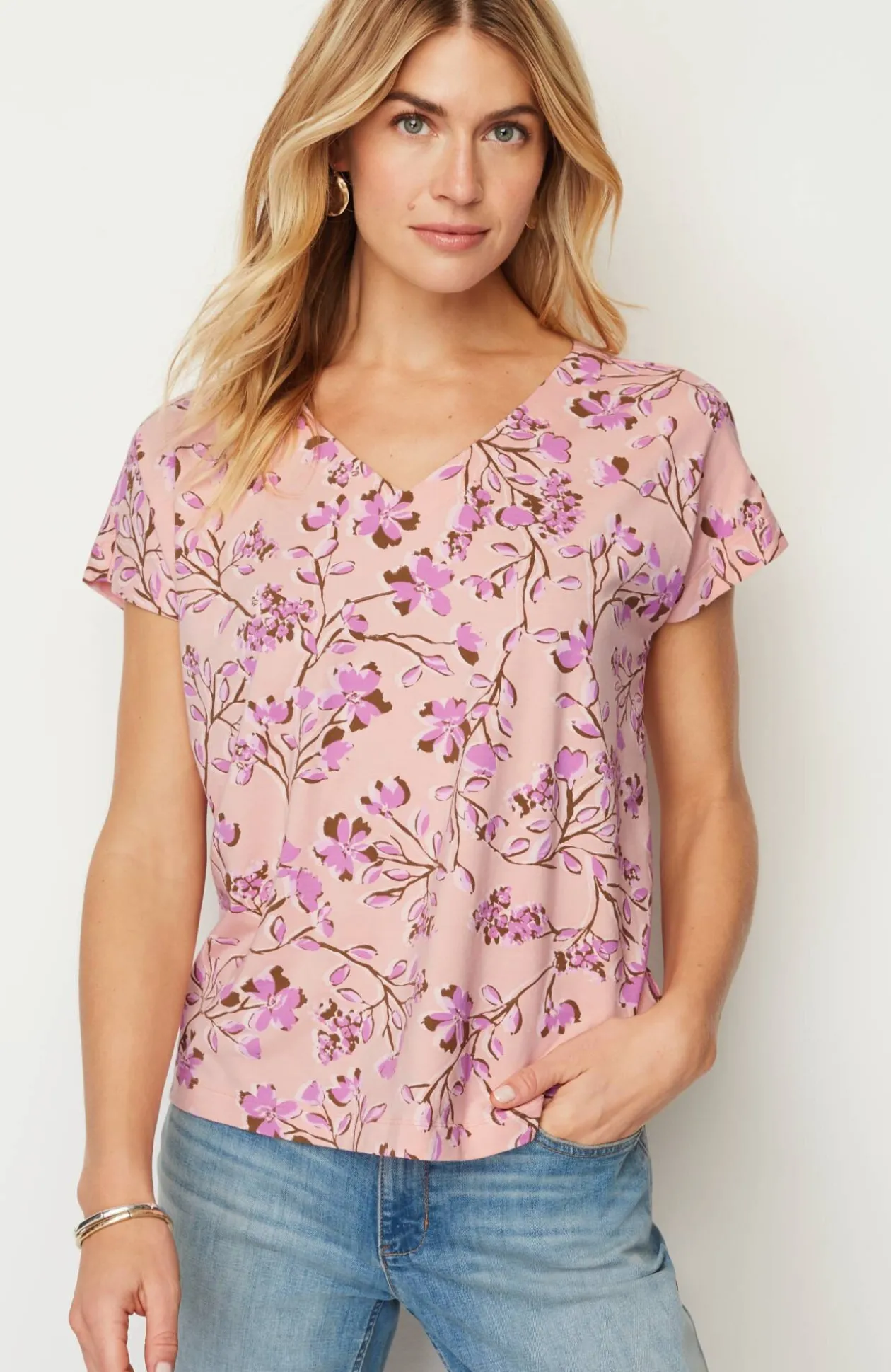 Luxe Supima® Pleat-Back Tee