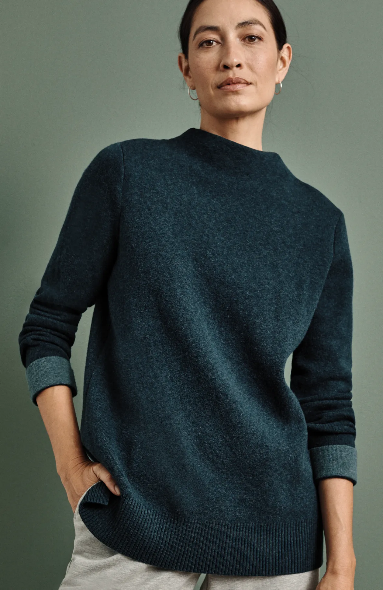 Majestic Funnel-Neck Sweater