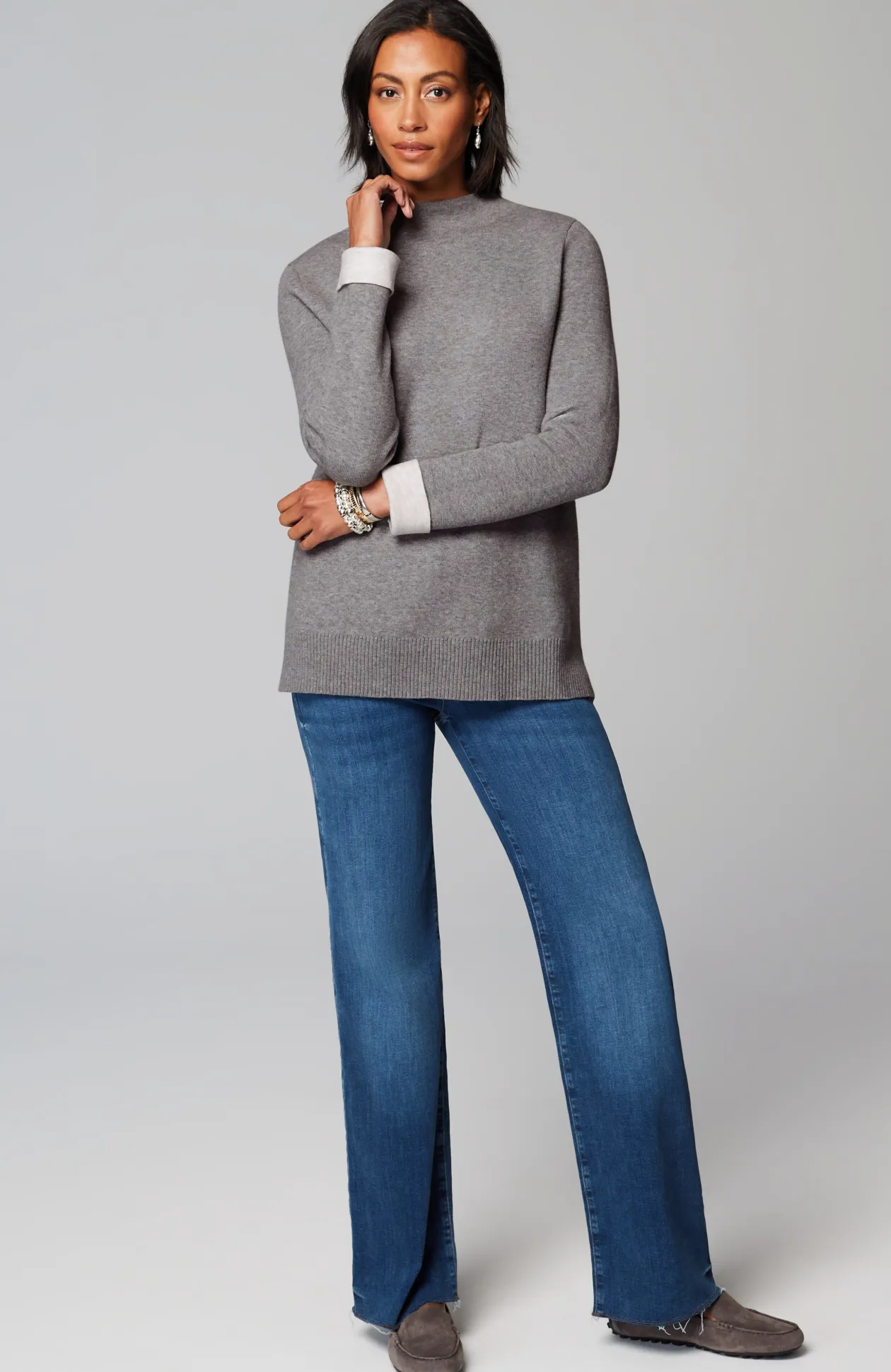 Majestic Funnel-Neck Sweater