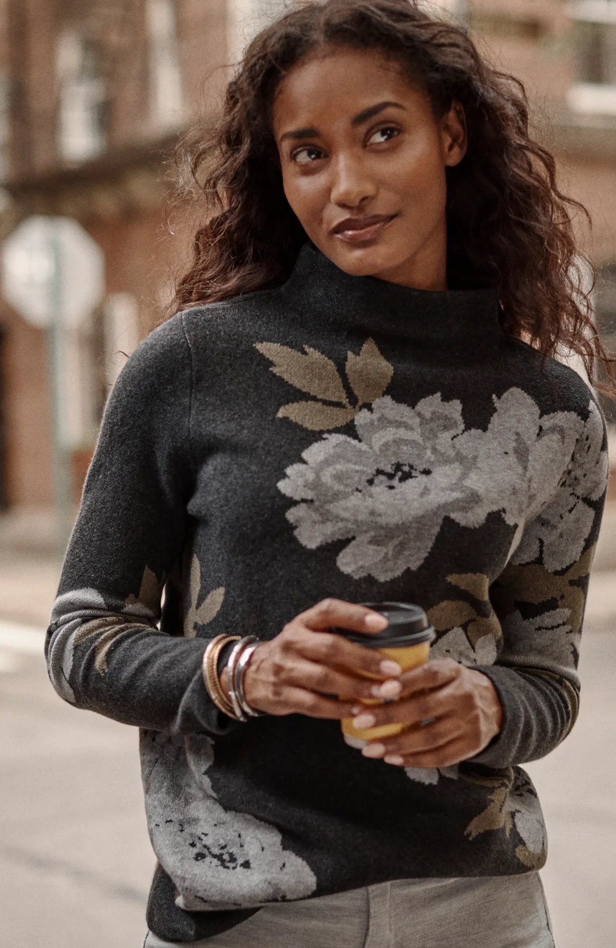 Majestic Funnel-Neck Sweater