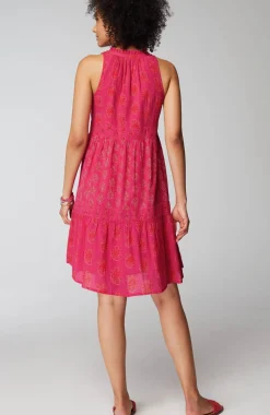 Mixed-Print A-Line Dress