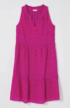 Mixed-Print A-Line Dress