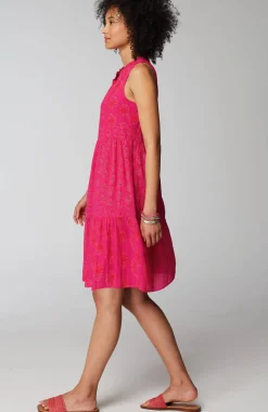 Mixed-Print A-Line Dress