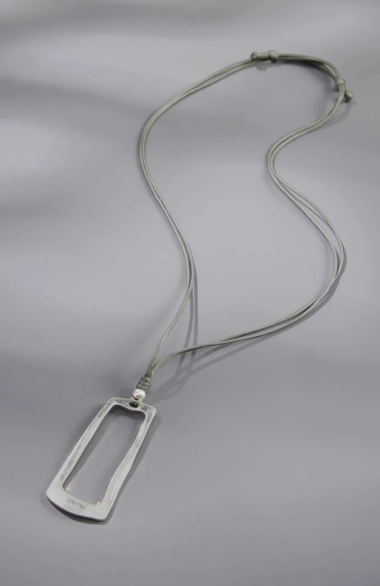 Modern Elements Rectangular Pendant Necklace