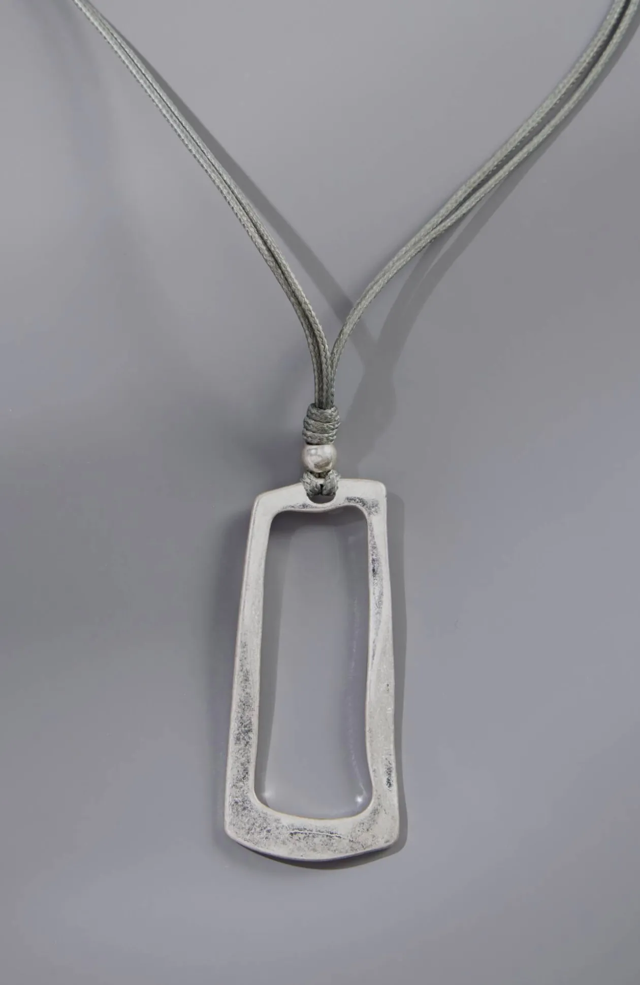 Modern Elements Rectangular Pendant Necklace