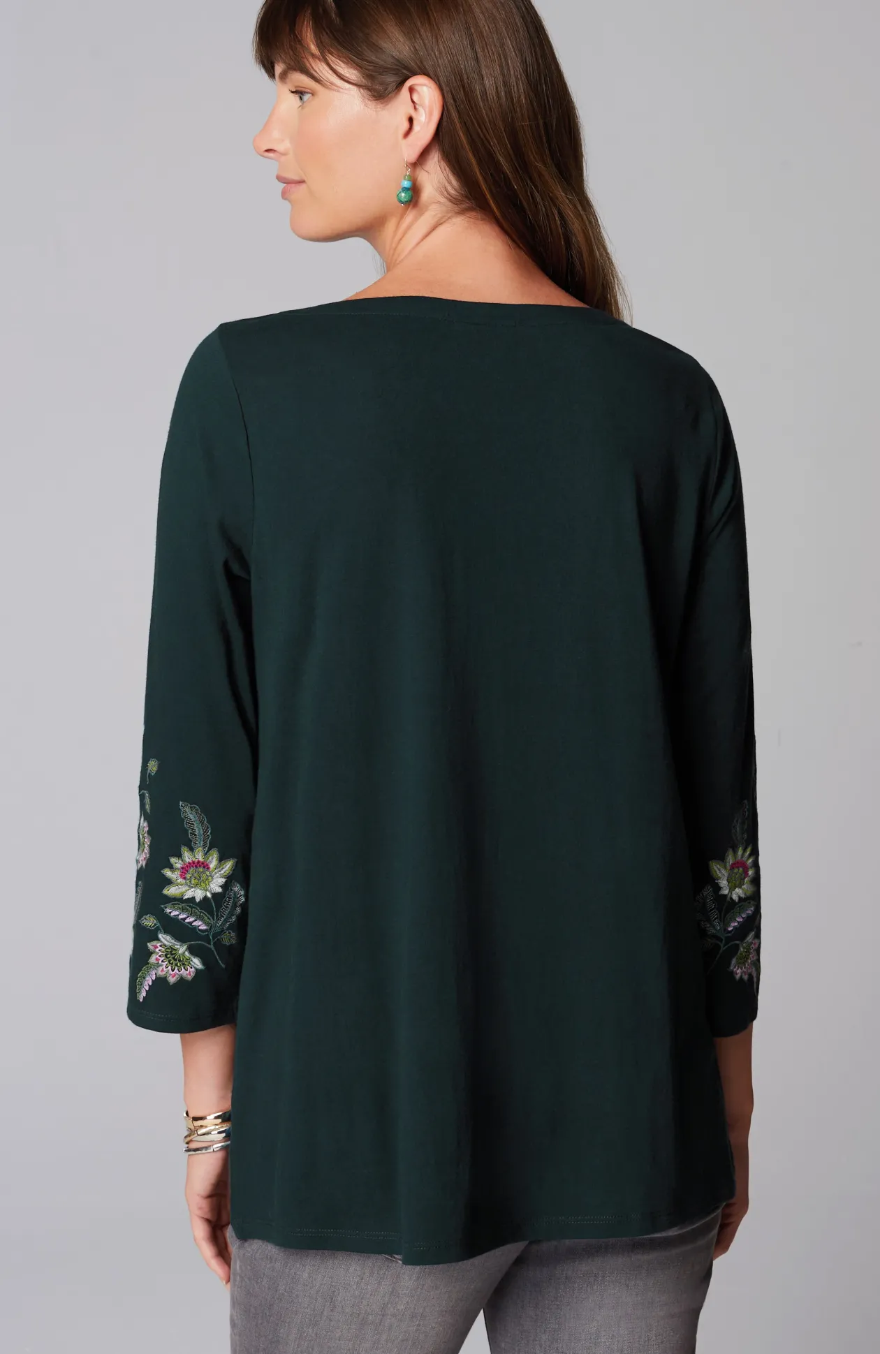 Multicolor-Embroidered Top