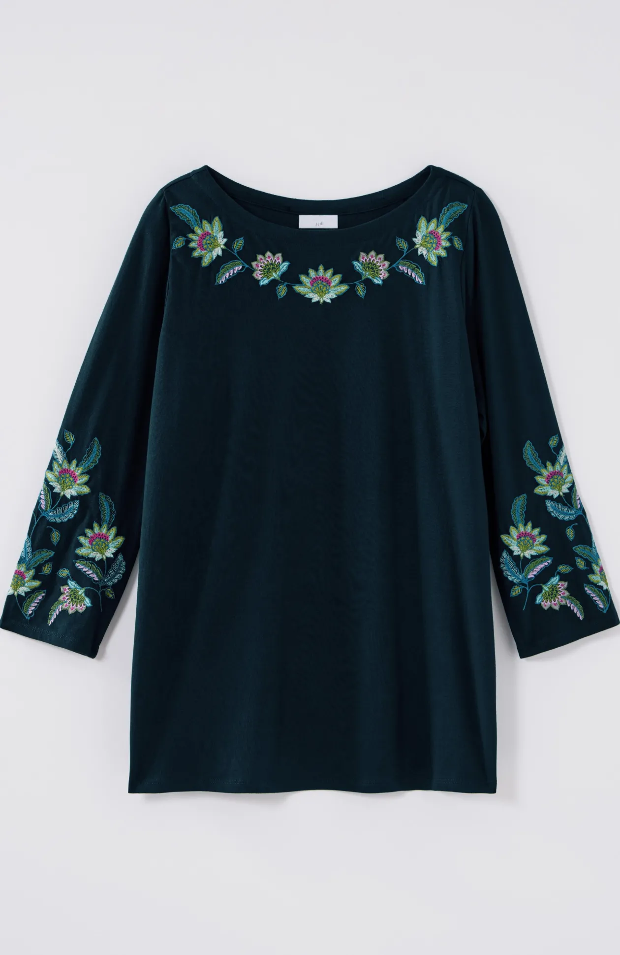 Multicolor-Embroidered Top