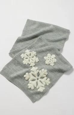 Needle-Felted Snowflake Scarf