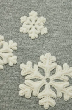 Needle-Felted Snowflake Scarf