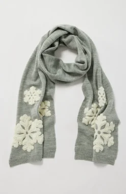 Needle-Felted Snowflake Scarf