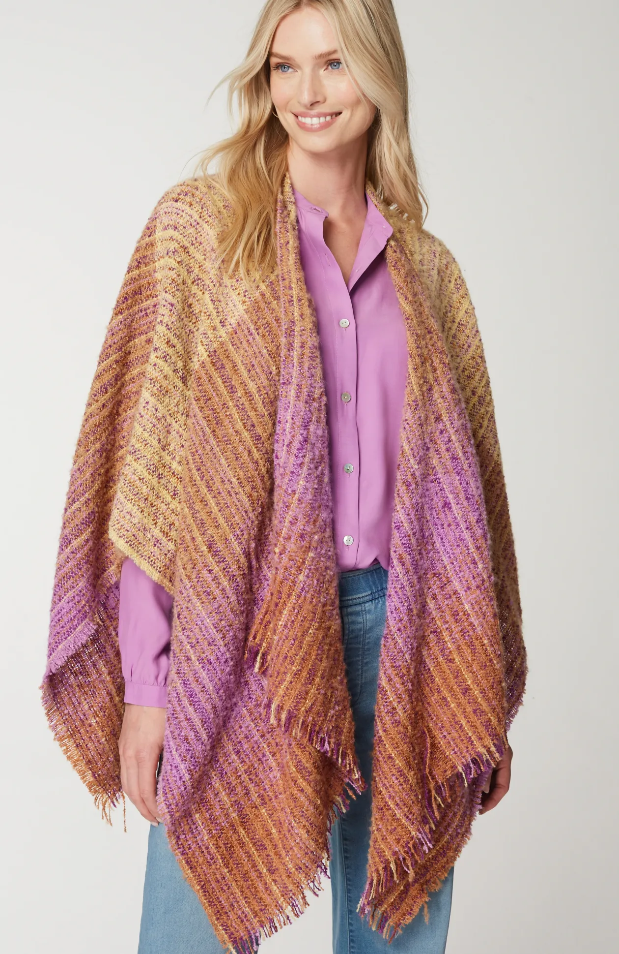 Ombré Tweed Ruana