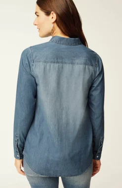 One-Pocket Button-Front Shirt