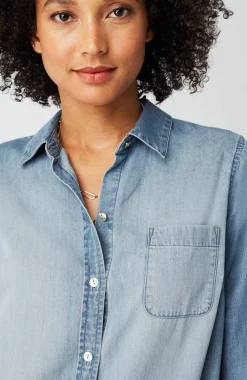 One-Pocket Button-Front Shirt