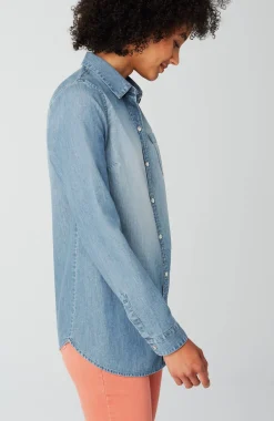 One-Pocket Button-Front Shirt