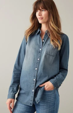 One-Pocket Button-Front Shirt