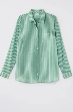 One-Pocket Shirred-Back Shirt