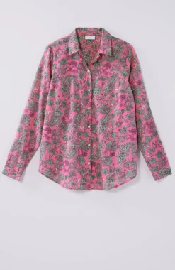 One-Pocket Shirred-Back Shirt